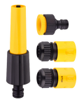 Robustech BH-1S bahçe sulama lansı seti — uzun saplı sulama başlığı ve hortum bağlantıları