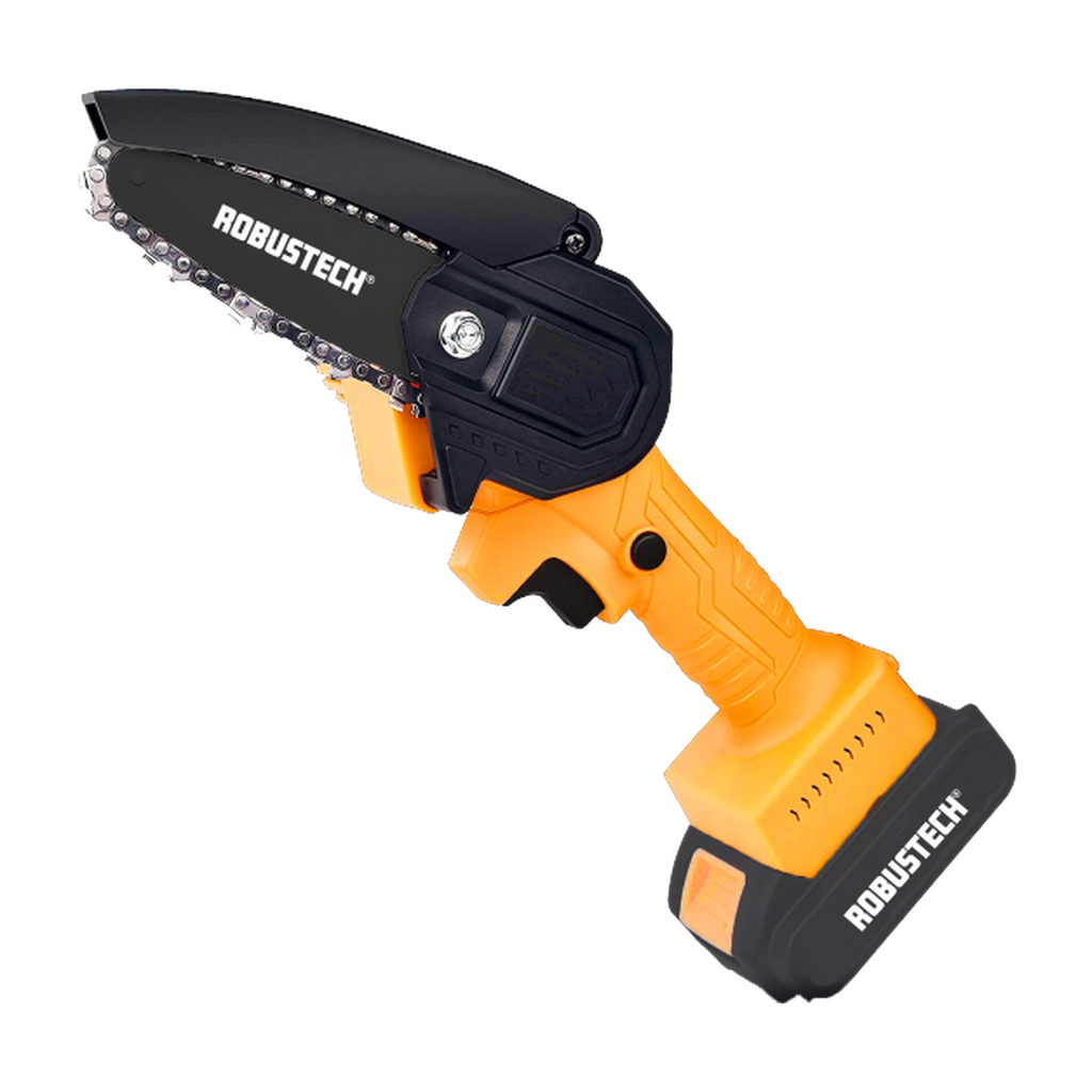 Robustech CS-100 mini akülü zincirli budama testeresi, 10 cm pala